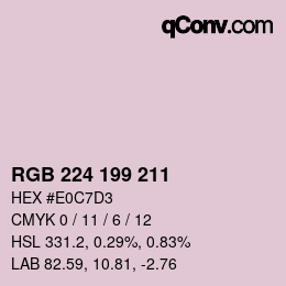 Color code: RGB 224 199 211 | qconv.com