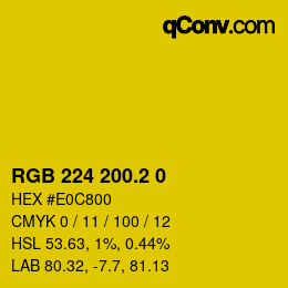 カラーコード: RGB 224 200.2 0 | qconv.com