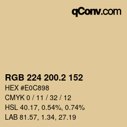 カラーコード: RGB 224 200.2 152 | qconv.com