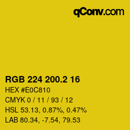 カラーコード: RGB 224 200.2 16 | qconv.com