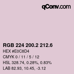 カラーコード: RGB 224 200.2 212.6 | qconv.com