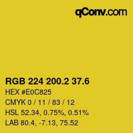 カラーコード: RGB 224 200.2 37.6 | qconv.com