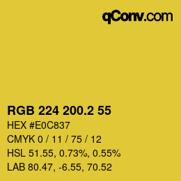 カラーコード: RGB 224 200.2 55 | qconv.com