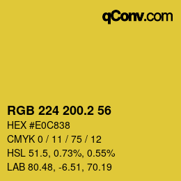 カラーコード: RGB 224 200.2 56 | qconv.com