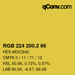 カラーコード: RGB 224 200.2 66 | qconv.com