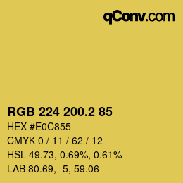 カラーコード: RGB 224 200.2 85 | qconv.com