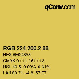 カラーコード: RGB 224 200.2 88 | qconv.com