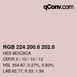 カラーコード: RGB 224 200.6 202.6 | qconv.com