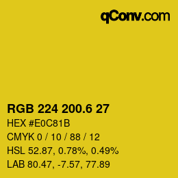 カラーコード: RGB 224 200.6 27 | qconv.com
