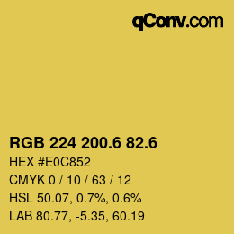カラーコード: RGB 224 200.6 82.6 | qconv.com