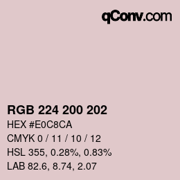 Code couleur: RGB 224 200 202 | qconv.com