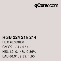 Code couleur: RGB 224 216 214 | qconv.com