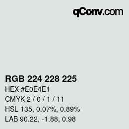 Código de color: RGB 224 228 225 | qconv.com