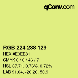 颜色代码: RGB 224 238 129 | qconv.com