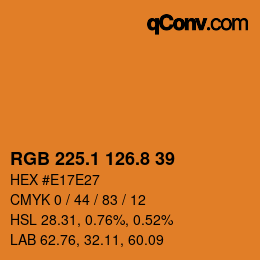 Color code: RGB 225.1 126.8 39 | qconv.com