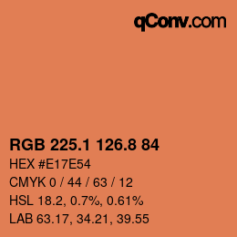 Color code: RGB 225.1 126.8 84 | qconv.com