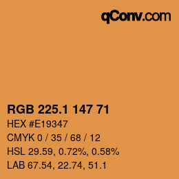 カラーコード: RGB 225.1 147 71 | qconv.com