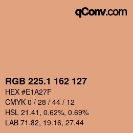 カラーコード: RGB 225.1 162 127 | qconv.com