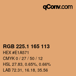 カラーコード: RGB 225.1 165 113 | qconv.com