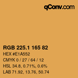 カラーコード: RGB 225.1 165 82 | qconv.com
