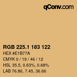 カラーコード: RGB 225.1 183 122 | qconv.com
