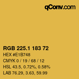 カラーコード: RGB 225.1 183 72 | qconv.com
