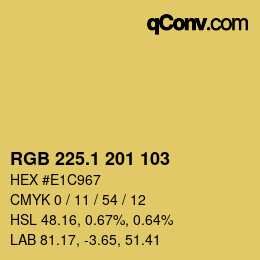 カラーコード: RGB 225.1 201 103 | qconv.com