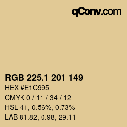 カラーコード: RGB 225.1 201 149 | qconv.com