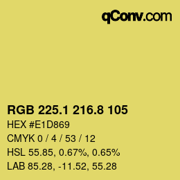カラーコード: RGB 225.1 216.8 105 | qconv.com