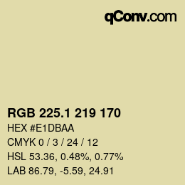 カラーコード: RGB 225.1 219 170 | qconv.com