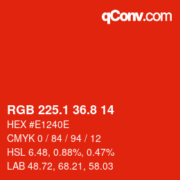 Color code: RGB 225.1 36.8 14 | qconv.com