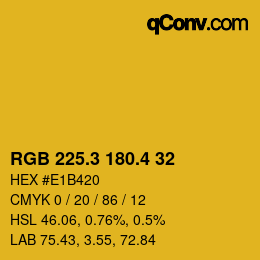 カラーコード: RGB 225.3 180.4 32 | qconv.com
