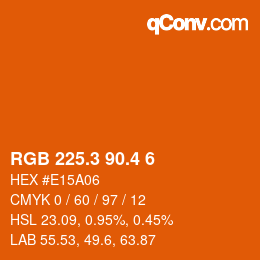 カラーコード: RGB 225.3 90.4 6 | qconv.com