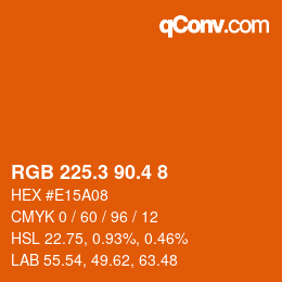 カラーコード: RGB 225.3 90.4 8 | qconv.com