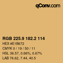 Color code: RGB 225.9 182.2 114 | qconv.com