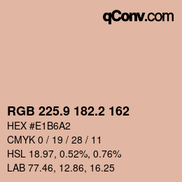 Color code: RGB 225.9 182.2 162 | qconv.com