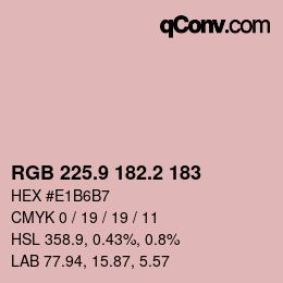 Color code: RGB 225.9 182.2 183 | qconv.com