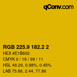 カラーコード: RGB 225.9 182.2 2 | qconv.com