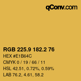 Color code: RGB 225.9 182.2 76 | qconv.com