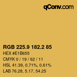 Color code: RGB 225.9 182.2 85 | qconv.com