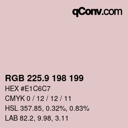 Color code: RGB 225.9 198 199 | qconv.com