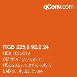 Color code: RGB 225.9 92.2 24 | qconv.com