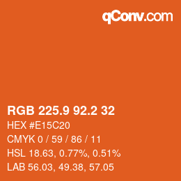 Color code: RGB 225.9 92.2 32 | qconv.com