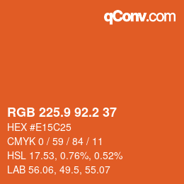 Color code: RGB 225.9 92.2 37 | qconv.com