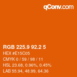 Color code: RGB 225.9 92.2 5 | qconv.com
