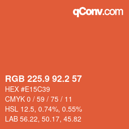 Color code: RGB 225.9 92.2 57 | qconv.com