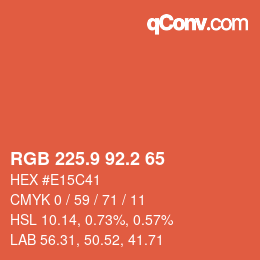 Color code: RGB 225.9 92.2 65 | qconv.com