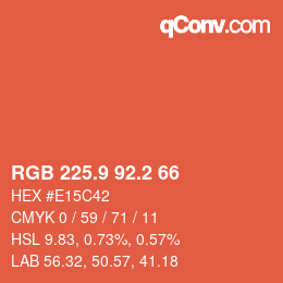 Color code: RGB 225.9 92.2 66 | qconv.com