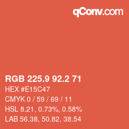 Color code: RGB 225.9 92.2 71 | qconv.com