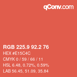 Color code: RGB 225.9 92.2 76 | qconv.com